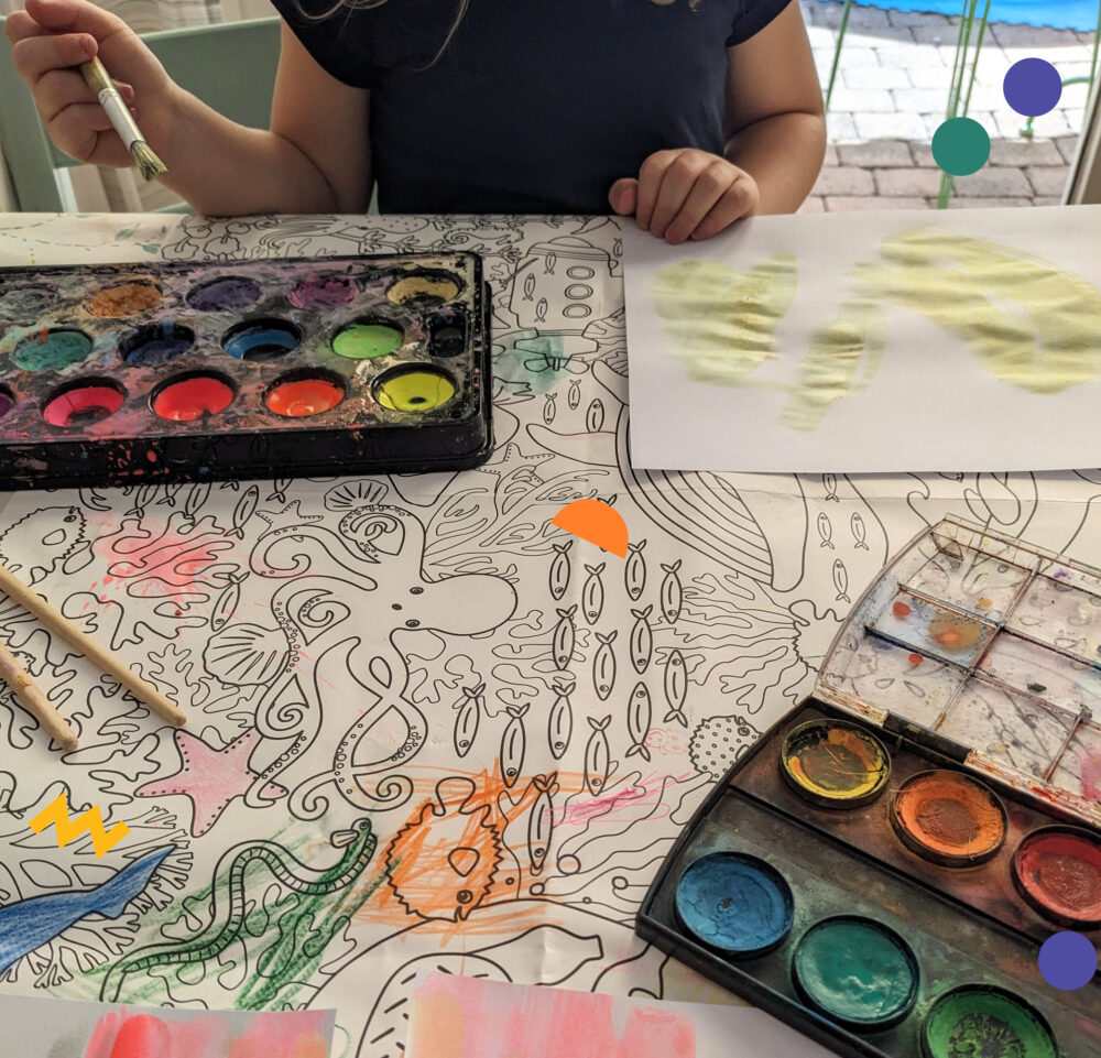 Blumengirlande aus Kopierpapier – Schnipsel Kiste