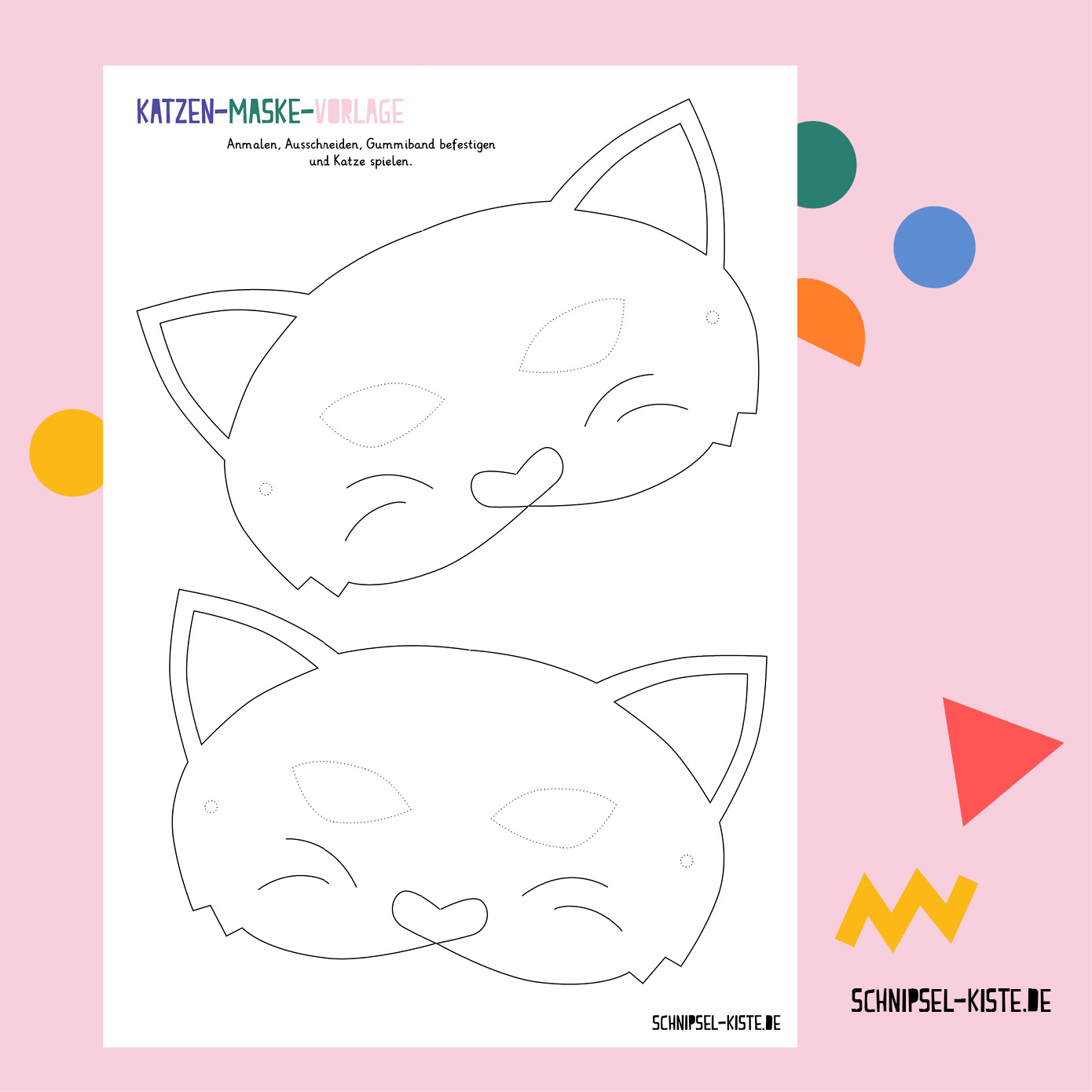 Katzenmasken zum Ausmalen: Kreativer Spaß für Groß und Klein!