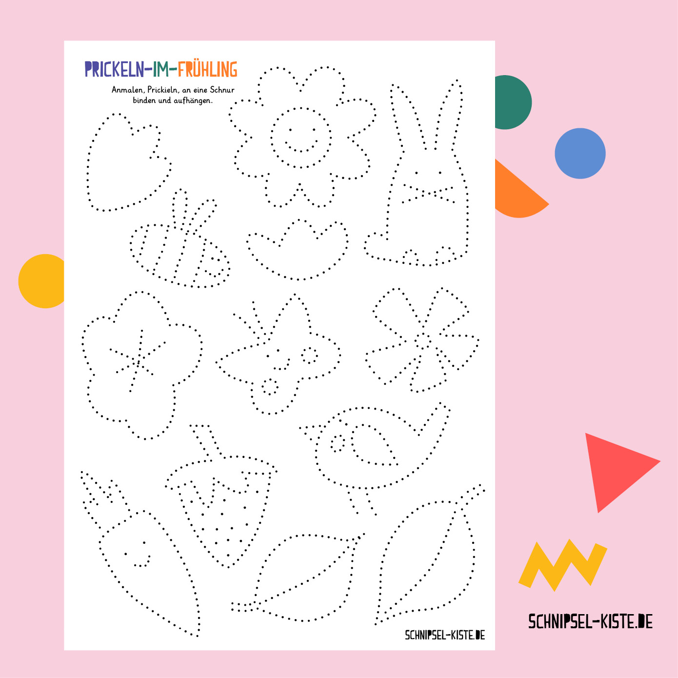 prickelbilder vorlagen frühling